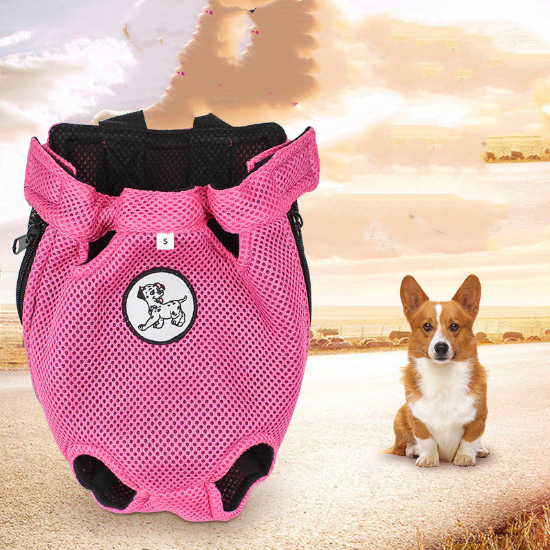 KFX-5943997 Pet Chest Bag and Dog Backpack for Convenient Outings, Soft Nylon Material, Available in Red and Rose Red