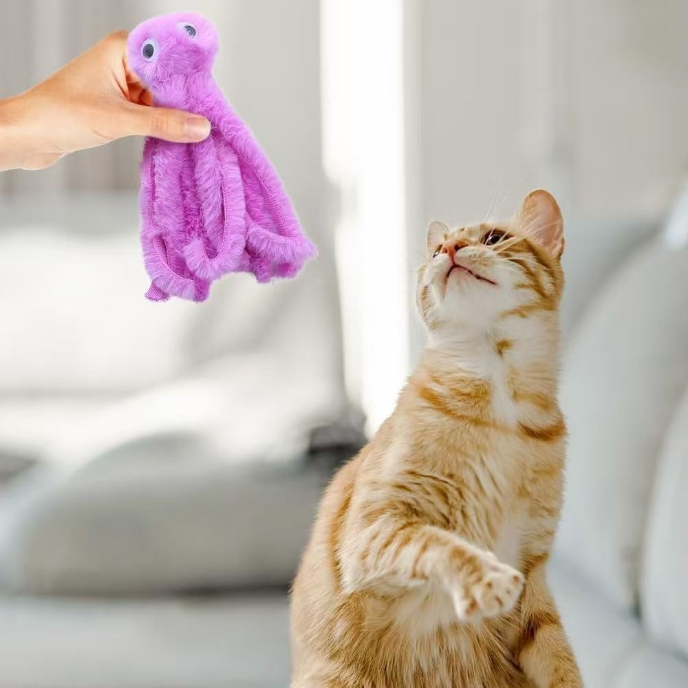 KFX-5947197 Plush Octopus Catnip Toy in Purple, Pink, and Mixed Colors for Cats
