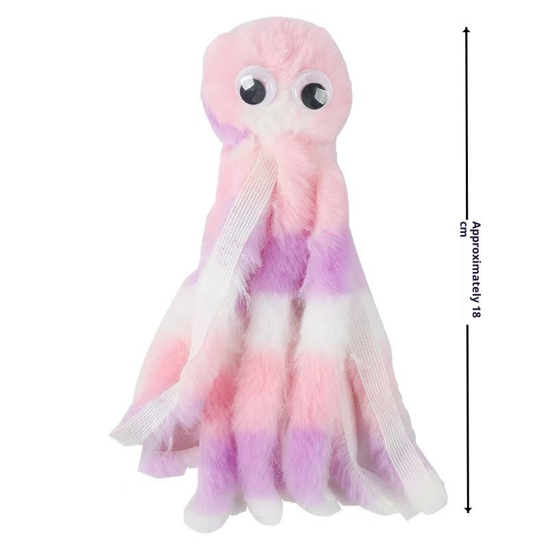 KFX-5947197 Plush Octopus Catnip Toy in Purple, Pink, and Mixed Colors for Cats