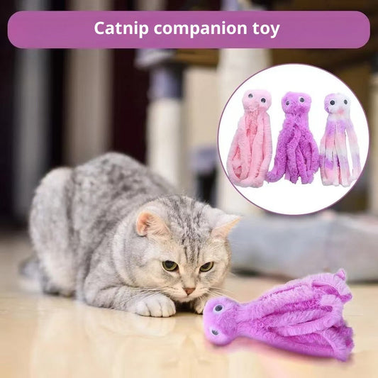 KFX-5947197 Plush Octopus Catnip Toy in Purple, Pink, and Mixed Colors for Cats