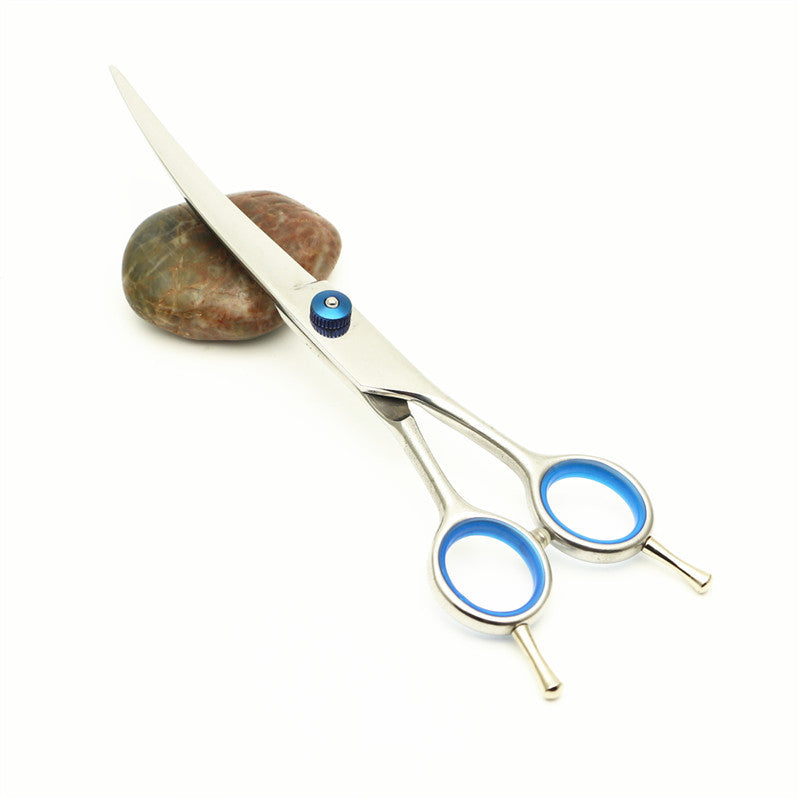 KFX-5949117 Dog Grooming Scissors and Comb Set - Stainless Steel Finishing Tools with Leather Bag