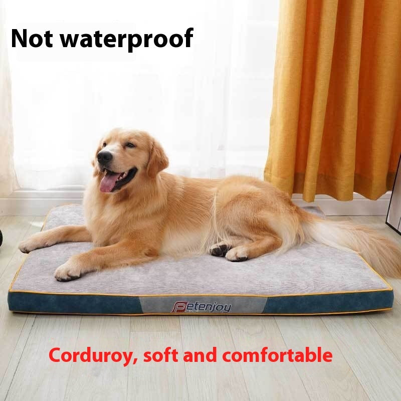 KFX-5949373 Waterproof and Scratch Resistant Dog Bed Mat in Oxford Gray and Blue, Soft Corduroy Options Available