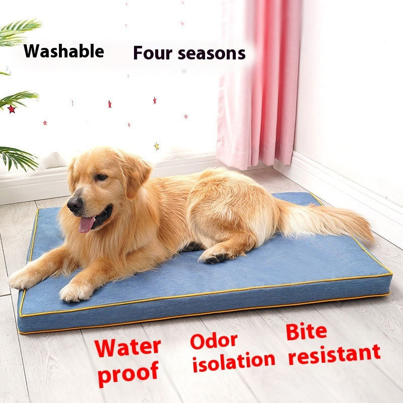 KFX-5949373 Waterproof and Scratch Resistant Dog Bed Mat in Oxford Gray and Blue, Soft Corduroy Options Available
