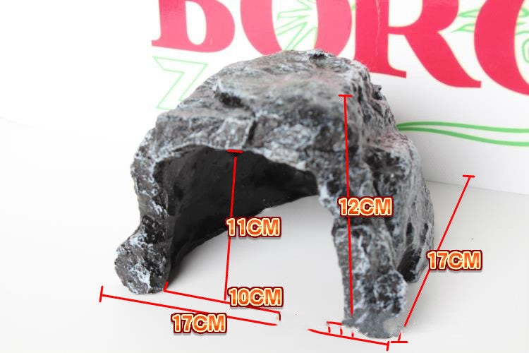 KFX-5951549 Large and Small Reptile Cave Hideout for Tortoises, Snakes, and Lizards - Durable Resin Design