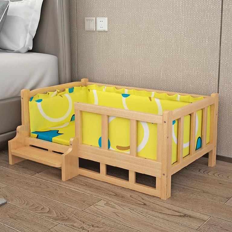 KFX-5951933 Stylish Wooden Dog Bed with Soft Cotton Cushion in Multiple Colors