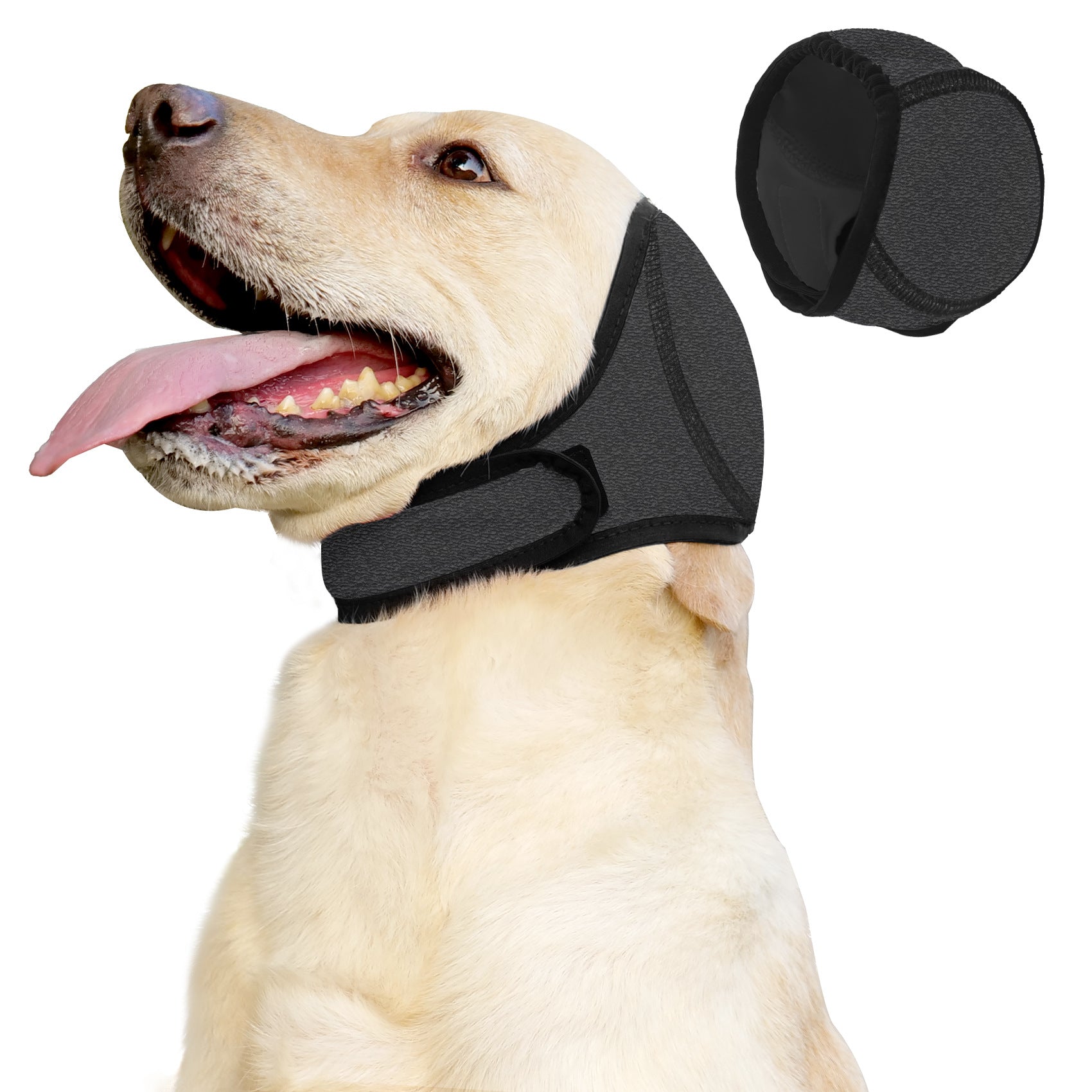 KFX-5952061 Waterproof Dog Head Cover with Earmuffs for Summer Swimming and Protection, Available in Gray and Rose Red