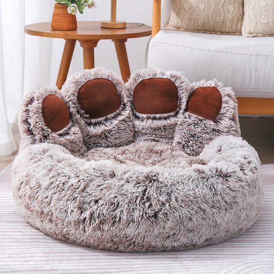 KFX-5953341 Bear Paw Plush Dog Nest in Various Sizes and Colors