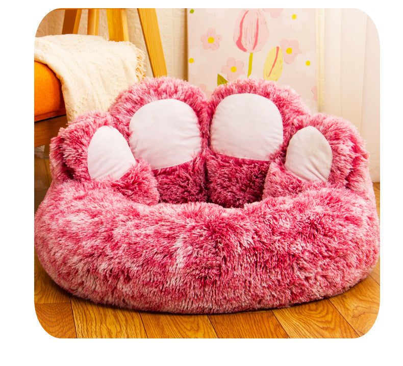 KFX-5953341 Bear Paw Plush Dog Nest in Various Sizes and Colors