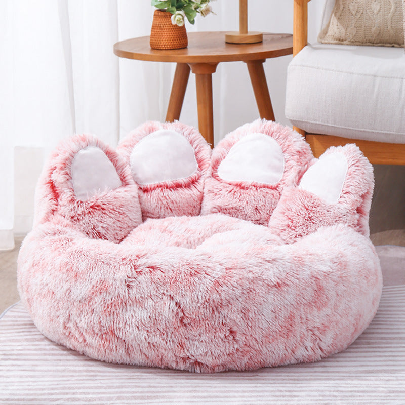 KFX-5953341 Bear Paw Plush Dog Nest in Various Sizes and Colors
