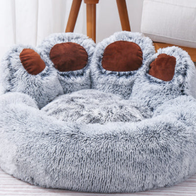 KFX-5953341 Bear Paw Plush Dog Nest in Various Sizes and Colors
