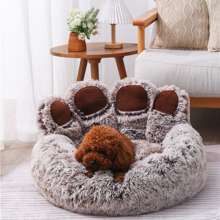 KFX-5953341 Bear Paw Plush Dog Nest in Various Sizes and Colors