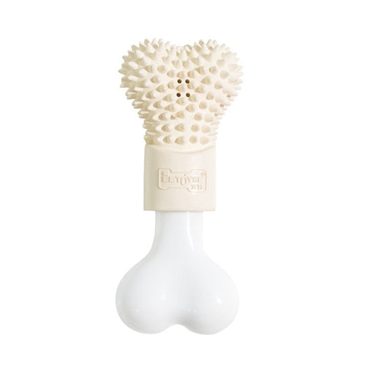 KFX-5954109 Bone-Shaped Refillable Dog Toothpaste Toy for Oral Care and Gum Massage
