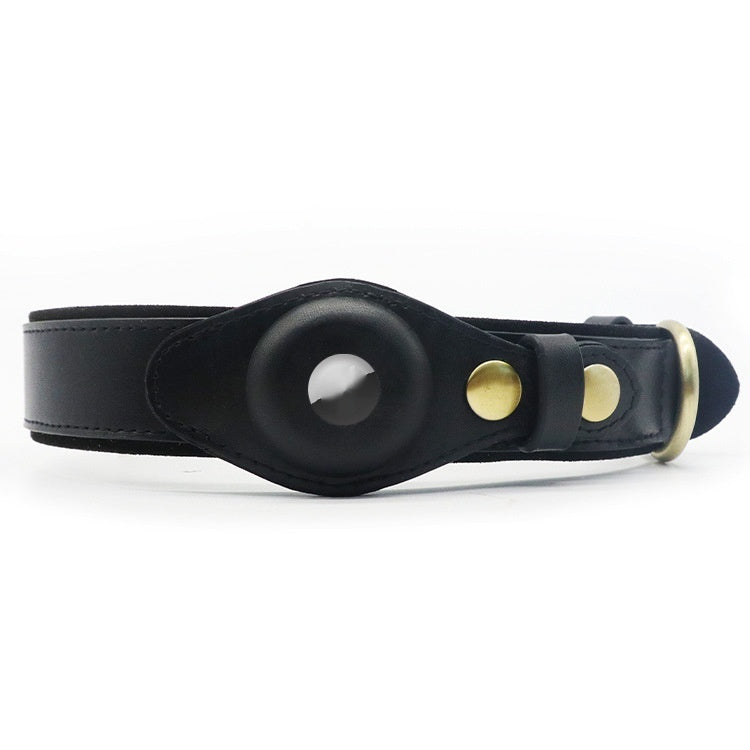 KFX-5955261 Genuine Leather Monochrome Green Pet Collar for Dogs – All Seasons, Multiple Sizes Available