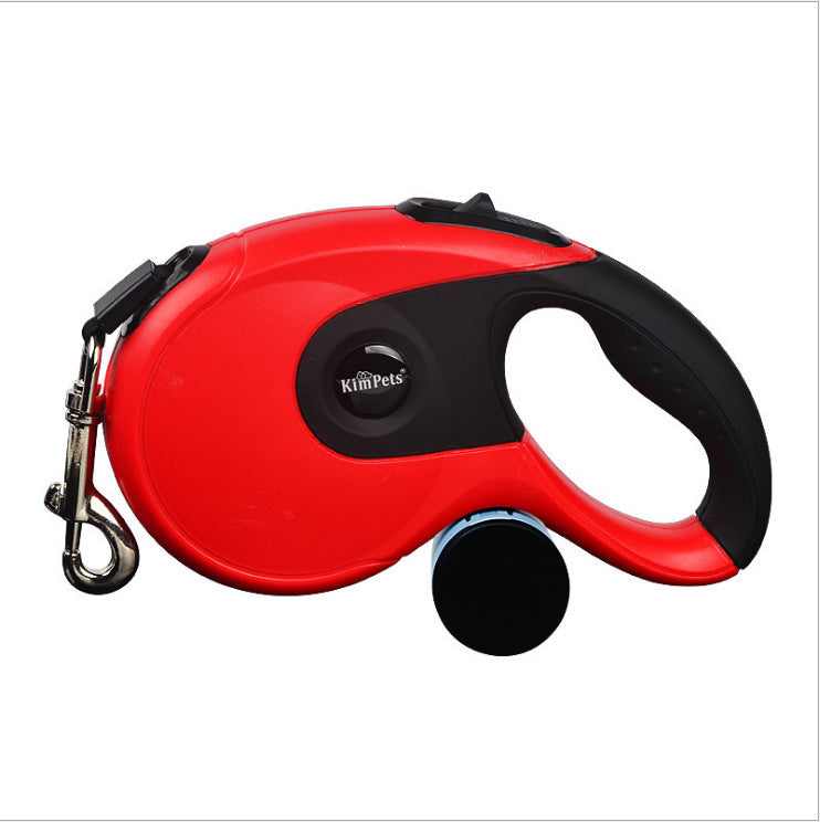 KFX-5955901 Automatic Retractable Dog Leash with Various Color Options and Dustbin Accessories