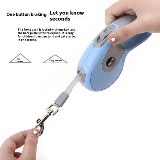 KFX-5955901 Automatic Retractable Dog Leash with Various Color Options and Dustbin Accessories