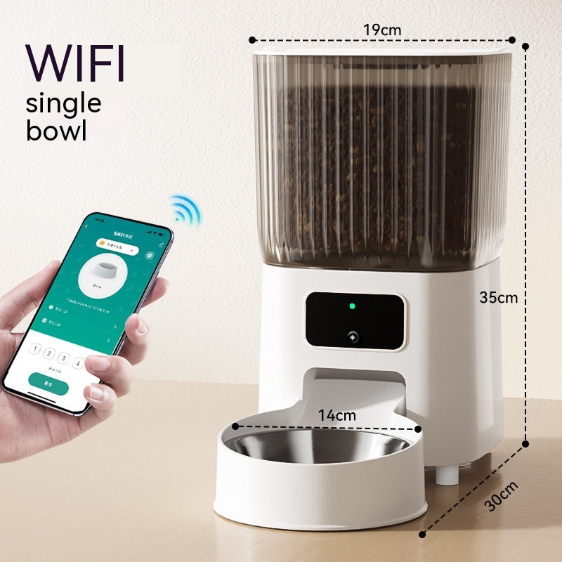 KFX-5957053 Smart Automatic Pet Feeder with WiFi Video Monitoring and Interactive Voice Control for Cats and Dogs