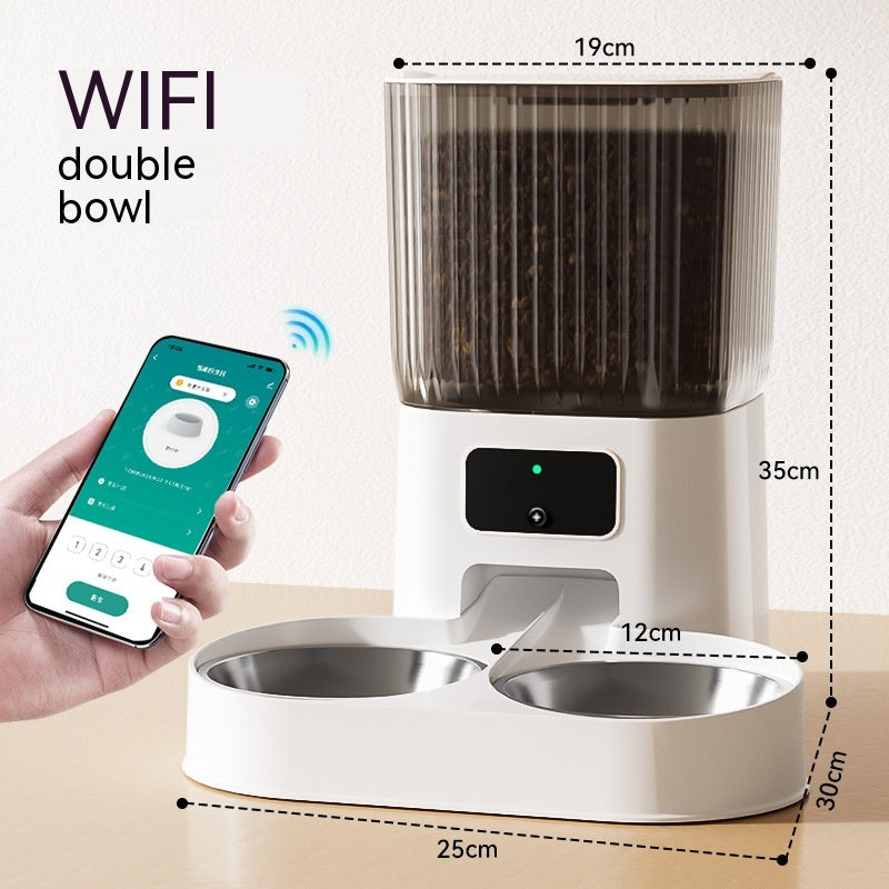 KFX-5957053 Smart Automatic Pet Feeder with WiFi Video Monitoring and Interactive Voice Control for Cats and Dogs