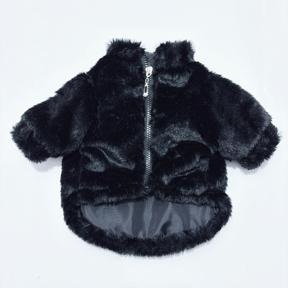 KFX-5957437 Warm Cotton-Padded Dog Coat in Black and White, Sizes XS to XXXL