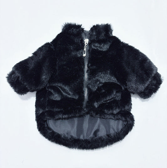 KFX-5957437 Warm Cotton-Padded Dog Coat in Black and White, Sizes XS to XXXL