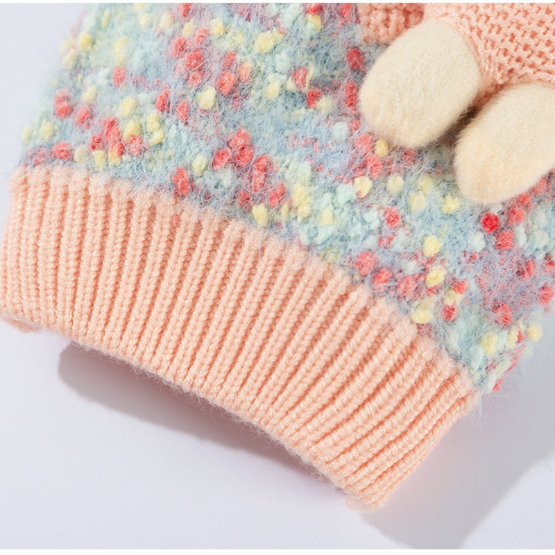 KFX-5957821 Teddy Bear Pocket Sweater for Small and Medium Dogs and Cats, Cozy Knit Pullover with Floral Yarn Design