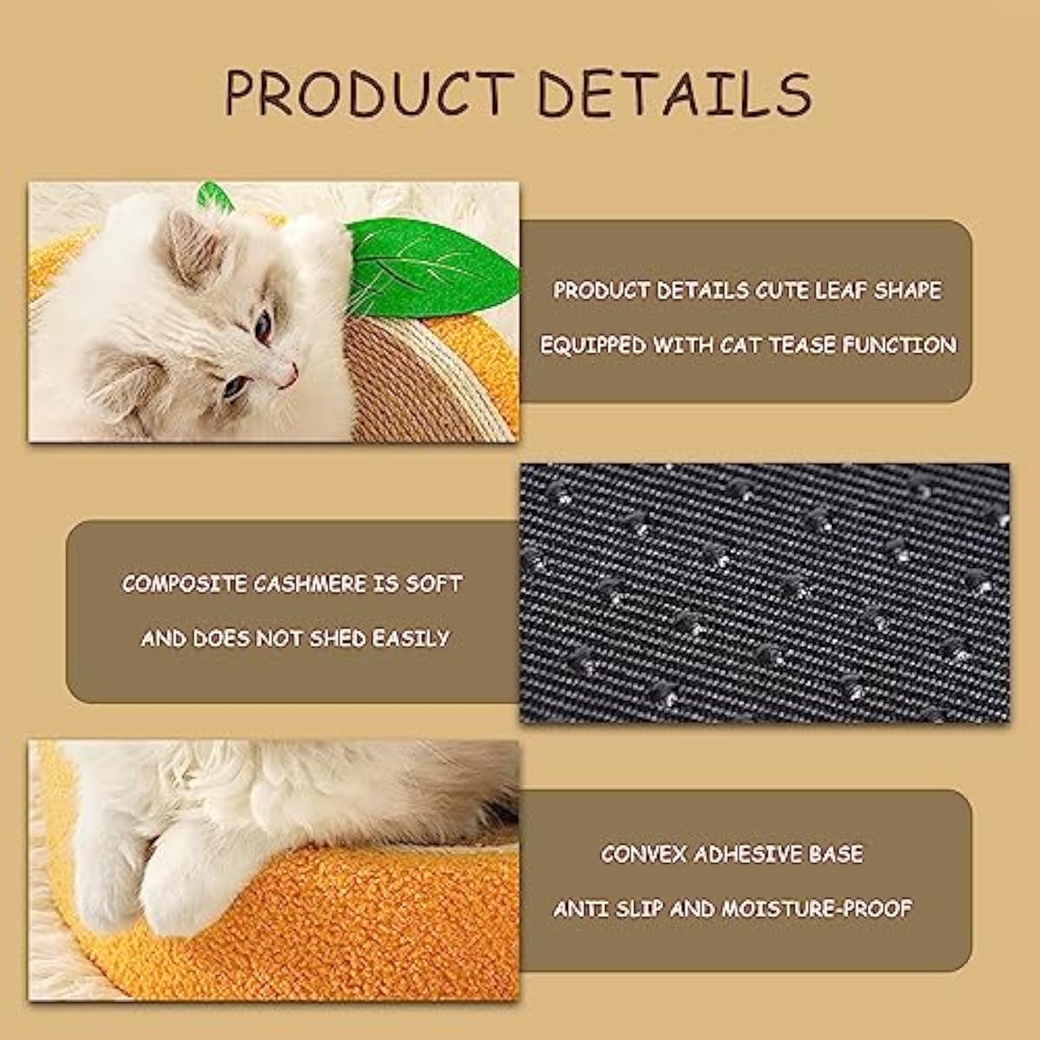 KFX-5960509 Sisal Round Cat Scratching Board and Bed for Small Breeds - Durable, Multi-Purpose Design for Play and Sleep