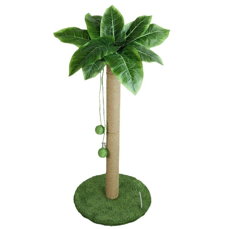 KFX-5963837 Sisal Scratching Post with Double Hanging Balls for Cat Claw Grinding, 62cm/82cm