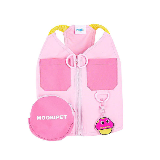 KFX-5964605 Pink Bichon Teddy Schnauzer Traction Pet Vest - XXS to XXL Sizes Available