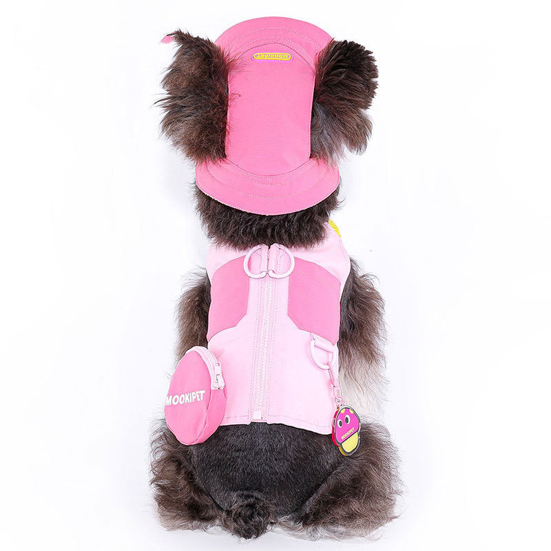 KFX-5964605 Pink Bichon Teddy Schnauzer Traction Pet Vest - XXS to XXL Sizes Available