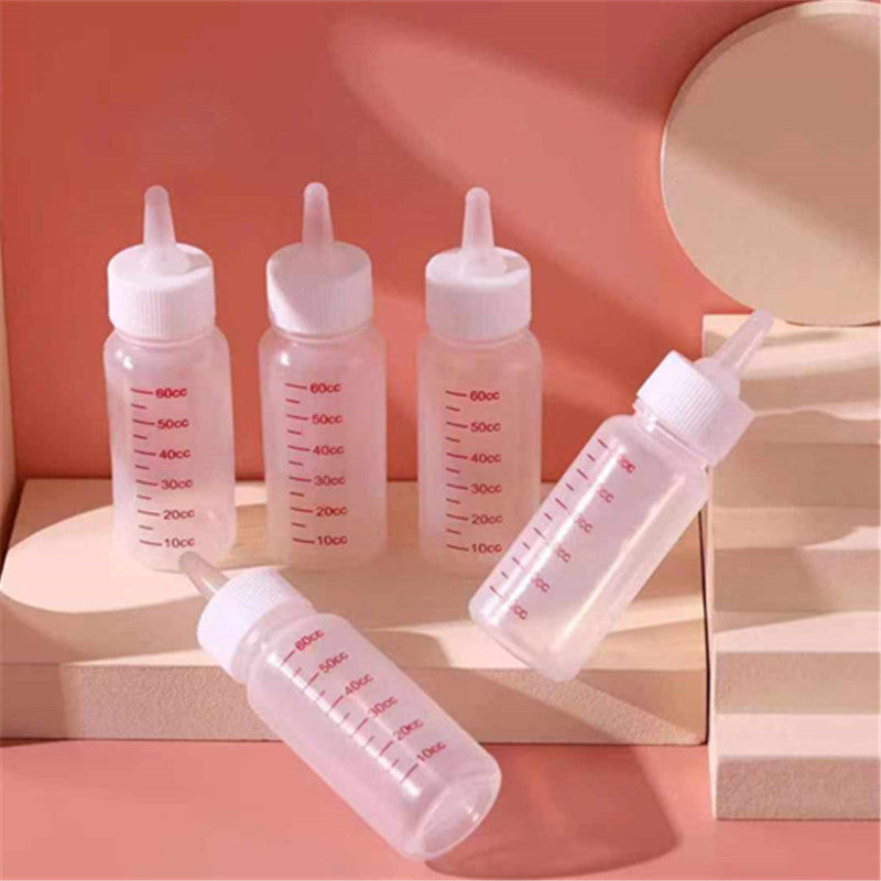 KFX-5966653 60 Ml Pet Milk Bottle for Dogs and Cats - Feeding Bottle Set with Nipple and Brush