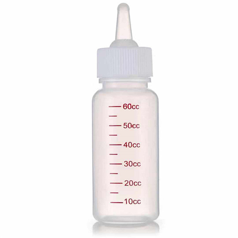 KFX-5966653 60 Ml Pet Milk Bottle for Dogs and Cats - Feeding Bottle Set with Nipple and Brush