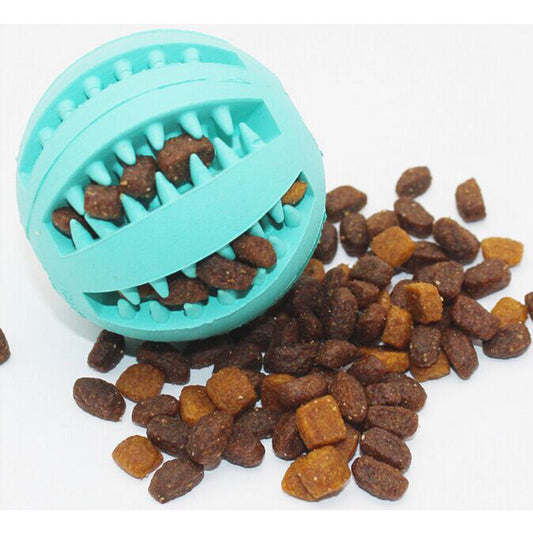 KFX-5967421 Multi-Color Rubber Mint Feeding Ball with Built-in Food Storage for Dogs and Cats