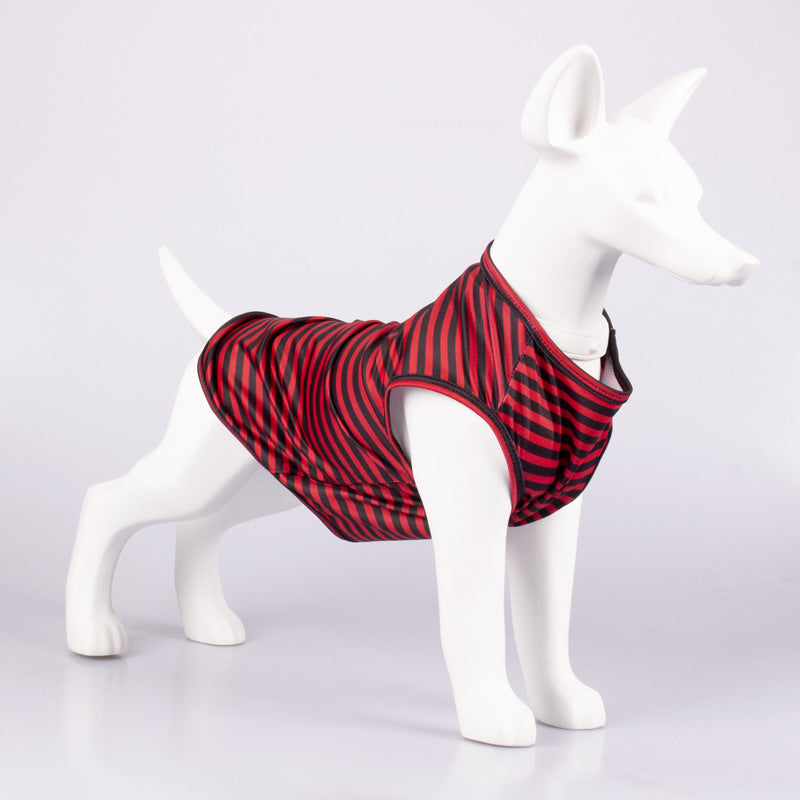 KFX-5969341 Striped Crew Neck Pet Tank Top in Various Colors and Sizes