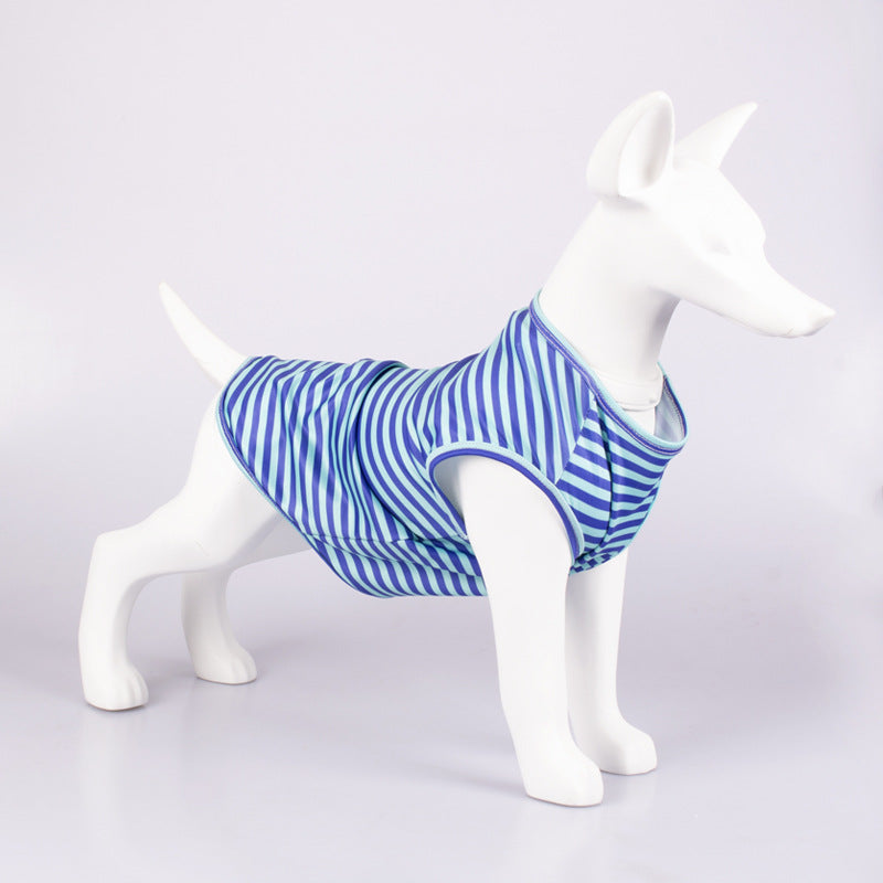 KFX-5969341 Striped Crew Neck Pet Tank Top in Various Colors and Sizes