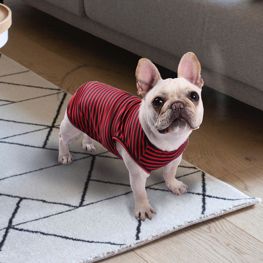 KFX-5969341 Striped Crew Neck Pet Tank Top in Various Colors and Sizes