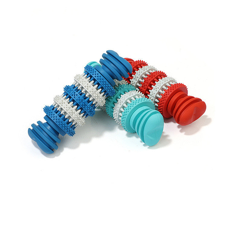 KFX-5969597 Durable Rubber Dog Chew Toy with Teeth Cleaning Features and Mint Flavor