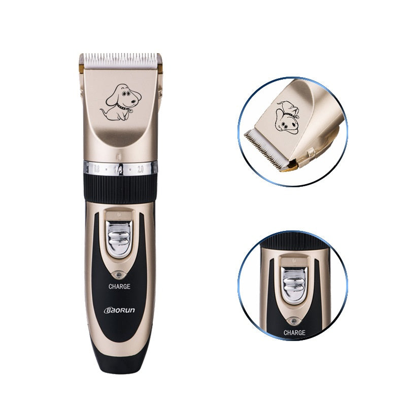 KFX-5970365 Ceramic Pet Hair Clipper with 24-tooth and 33-tooth Blade Options