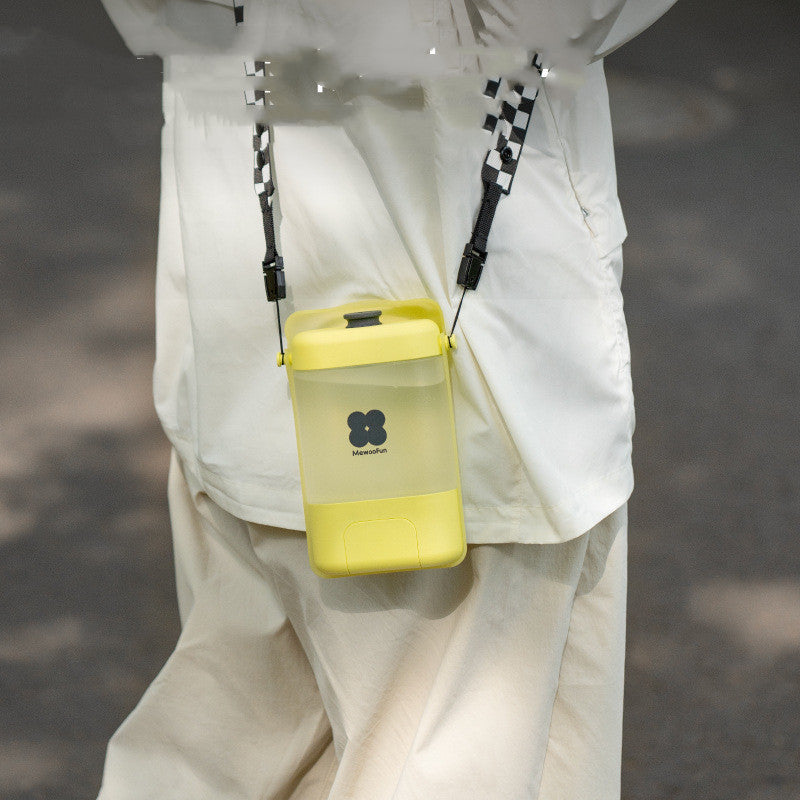 KFX-5970621 Portable Dog Travel Water Cup - 400ml Capacity, ABS+PP Material, Pink & Yellow Options