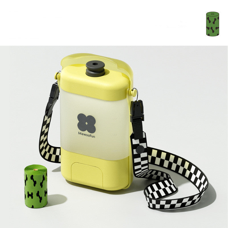 KFX-5970621 Portable Dog Travel Water Cup - 400ml Capacity, ABS+PP Material, Pink & Yellow Options