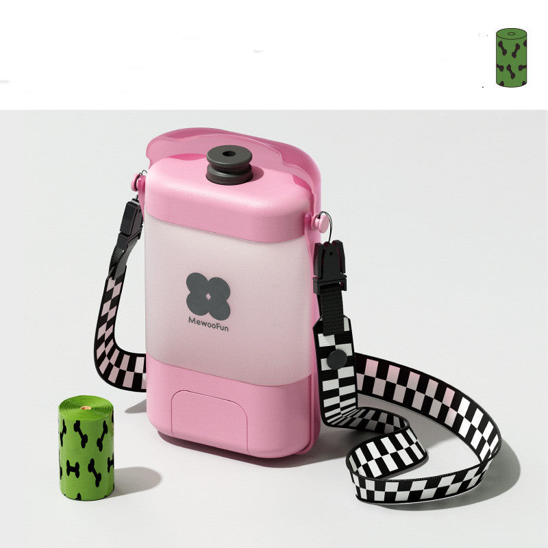 KFX-5970621 Portable Dog Travel Water Cup - 400ml Capacity, ABS+PP Material, Pink & Yellow Options