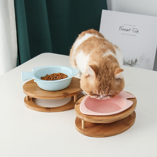 KFX-5970749 Elegant Ceramic Cat Bowl for Stylish Dining