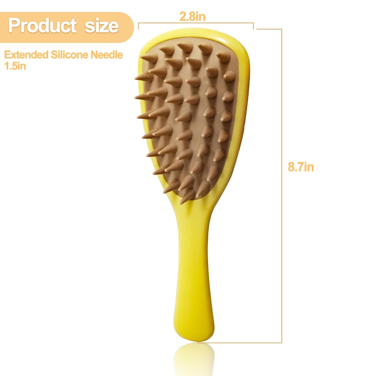 KFX-5972029 Silicone Pet Shampoo Brush for Dogs and Cats - Bathing, Massaging, and Shedding Tool with Comfortable Handle