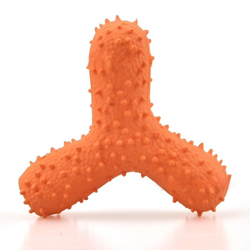 KFX-5975357 Pet Latex Toys Barbed Bone - Sound Toy for Effective Tooth Cleaning