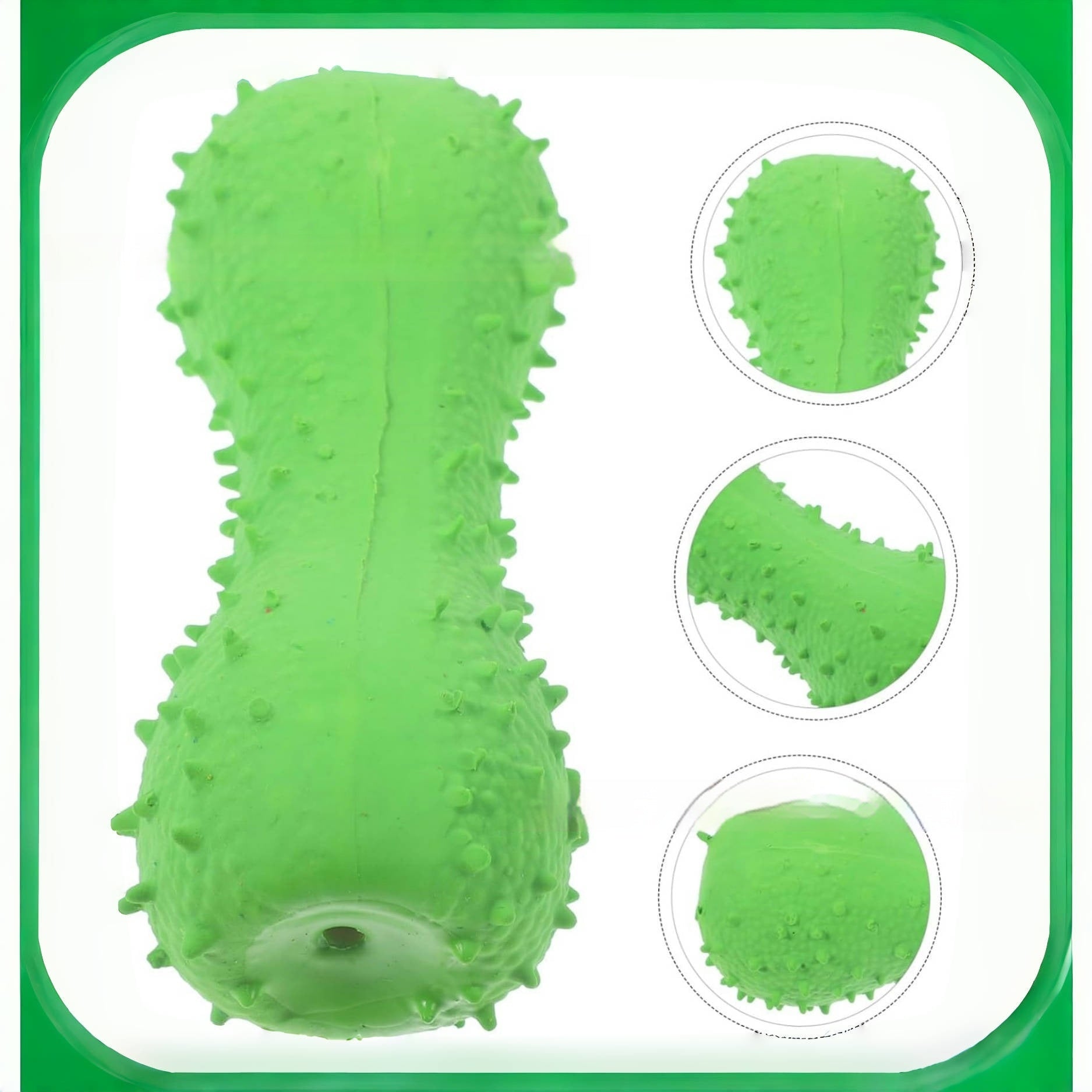 KFX-5975357 Pet Latex Toys Barbed Bone - Sound Toy for Effective Tooth Cleaning