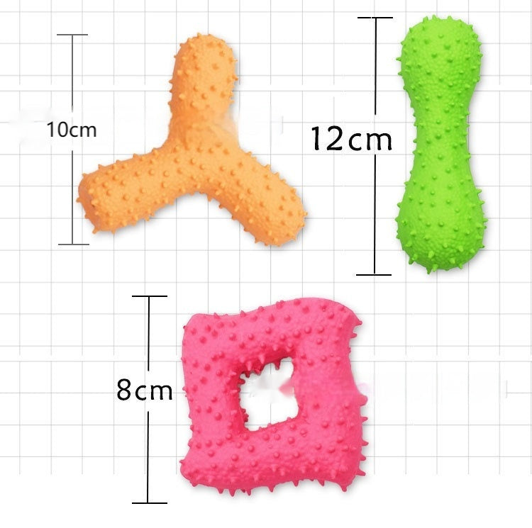 KFX-5975357 Pet Latex Toys Barbed Bone - Sound Toy for Effective Tooth Cleaning