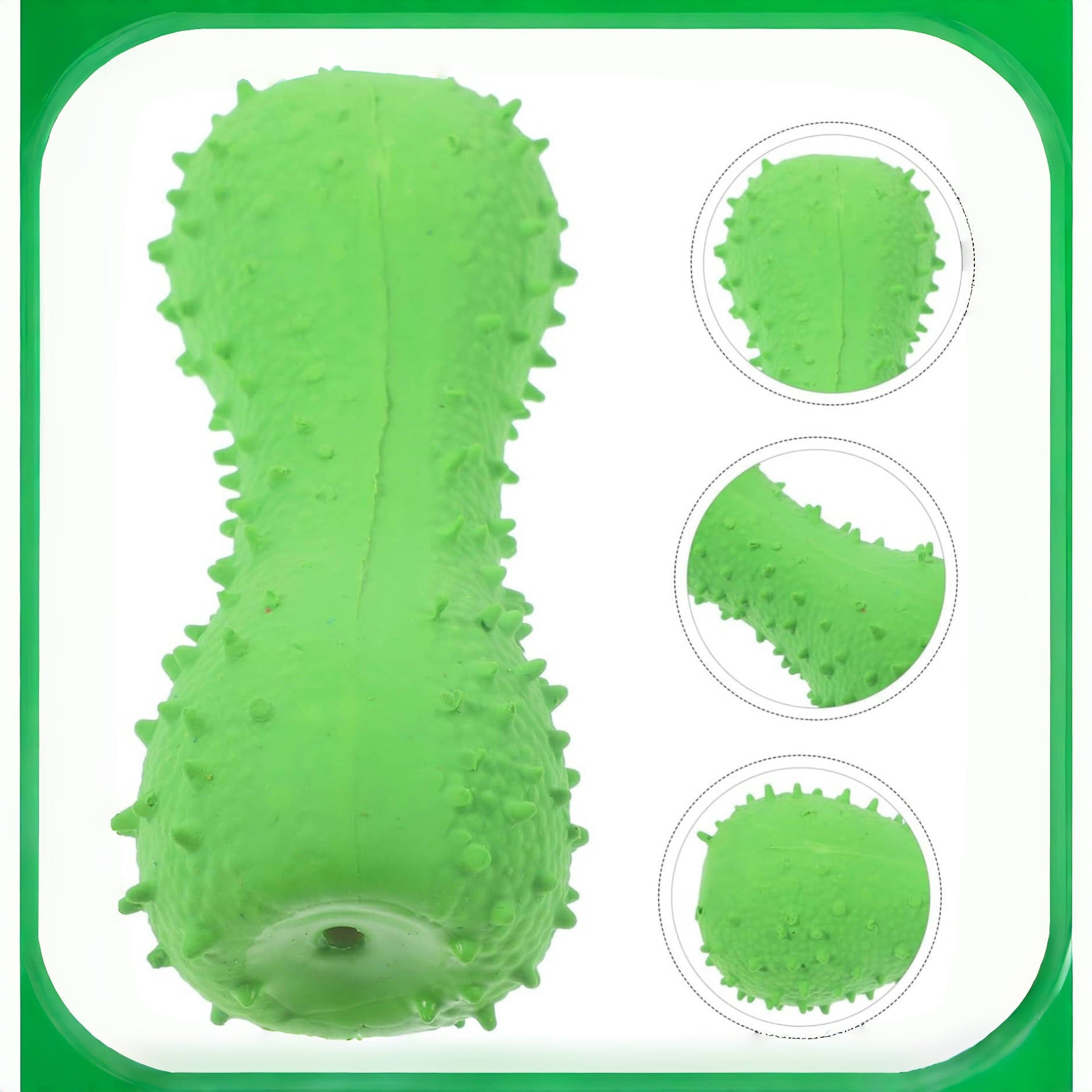 KFX-5975357 Pet Latex Toys Barbed Bone - Sound Toy for Effective Tooth Cleaning