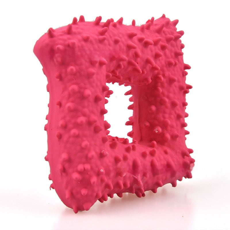 KFX-5975357 Pet Latex Toys Barbed Bone - Sound Toy for Effective Tooth Cleaning