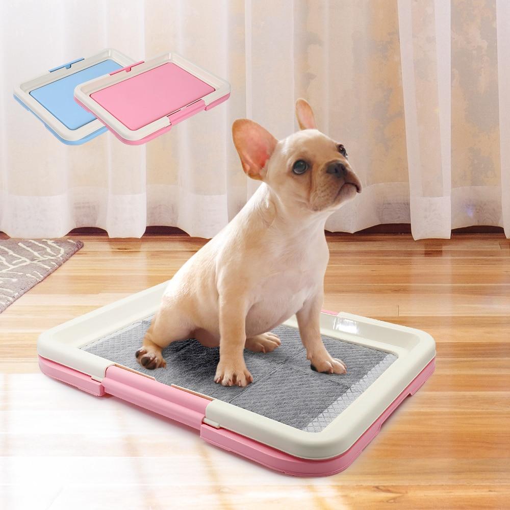 KFX-5975997 Dog Toilet Training Pad - Indoor Pet Urinal Inducer, Blue & Pink, Size 35x47x6cm