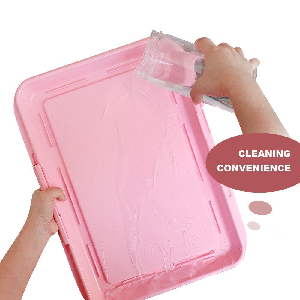 KFX-5975997 Dog Toilet Training Pad - Indoor Pet Urinal Inducer, Blue & Pink, Size 35x47x6cm