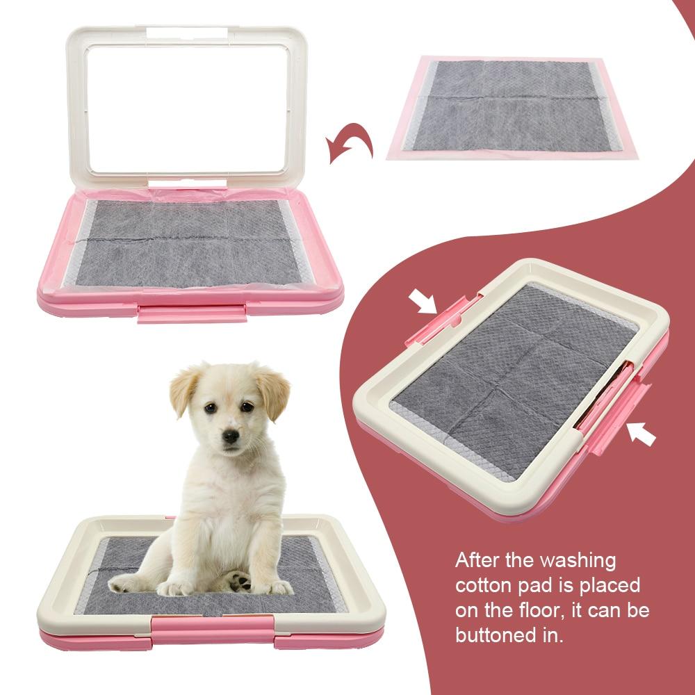 KFX-5975997 Dog Toilet Training Pad - Indoor Pet Urinal Inducer, Blue & Pink, Size 35x47x6cm