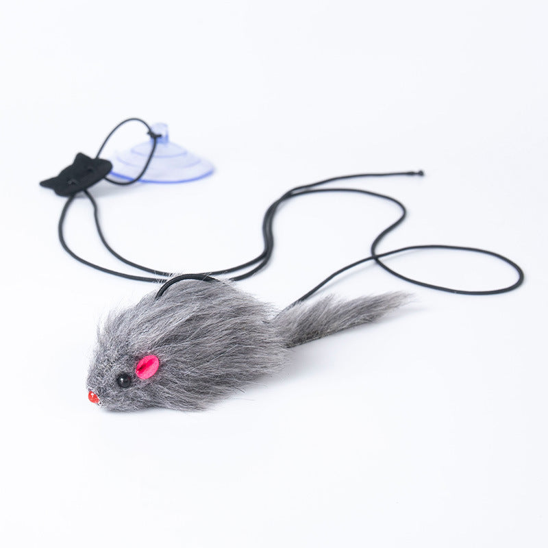 KFX-5977789 Retractable Interactive Feather Teaser Toy for Indoor Cats and Kittens - Safe and Durable Exercise Toy
